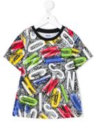 Moschino Kids Graffiti Lettering T-shirt, Boy's, Size: 12 Yrs