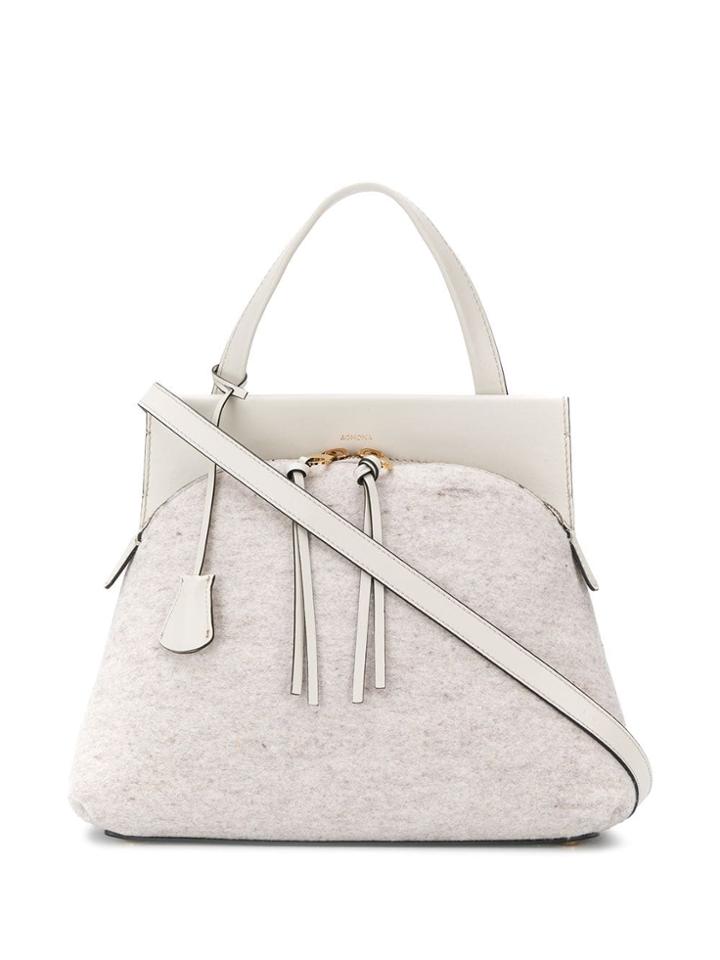Agnona Zipped Top-handle Tote - Neutrals