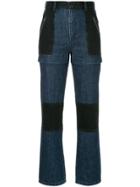 Sea Colour Block Jeans - Blue