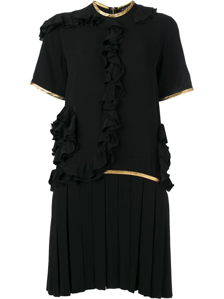 Rossella Jardini Ruffled Trim Pleated Dress