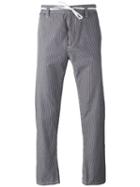 Marc Jacobs - Striped Tie Waist Trousers - Men - Cotton - 48, Grey, Cotton