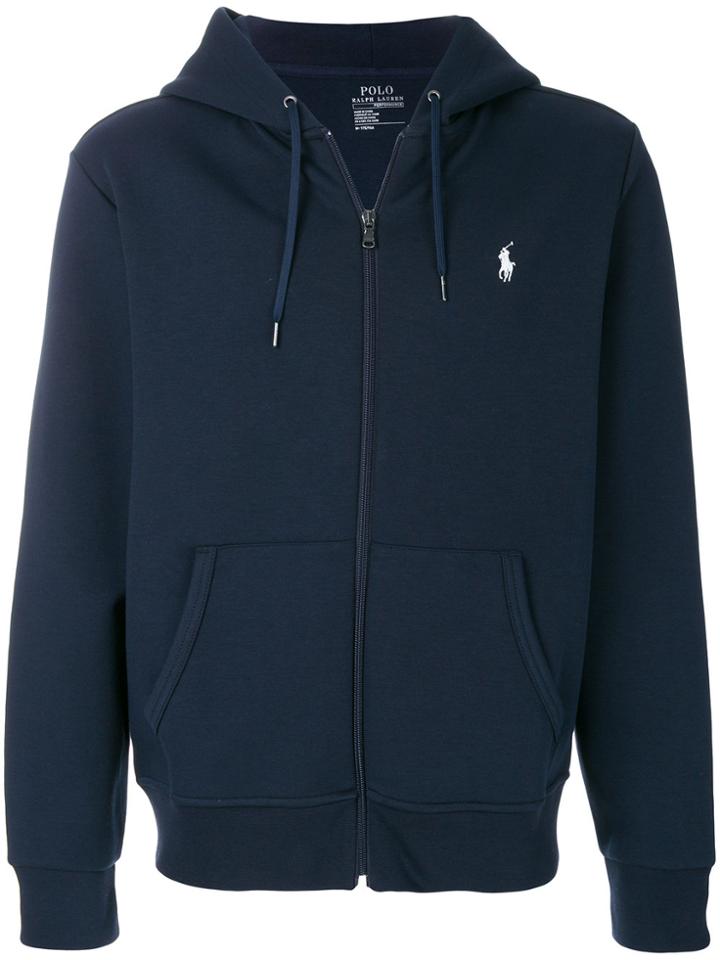Polo Ralph Lauren Zipped Logo Hoodie - Blue