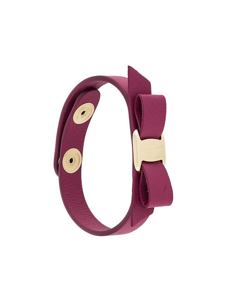 Salvatore Ferragamo Vara Bow Bracelet, Women's, Pink/purple