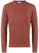 Sun 68 Crew Neck Jumper - Brown