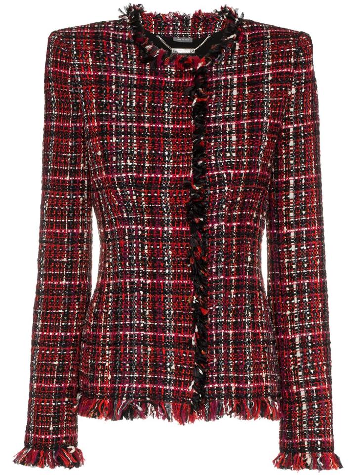 Alexander Mcqueen Tailored Tweed Long Sleeve Jacket
