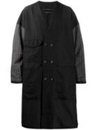 Ziggy Chen Reversible Oversized Coat - Black