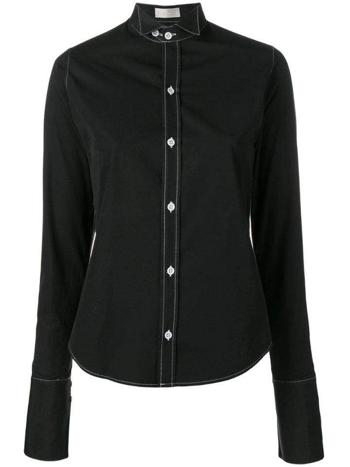 Christian Dior Pre-owned Contrast Stitching Detailed Shirt - Black