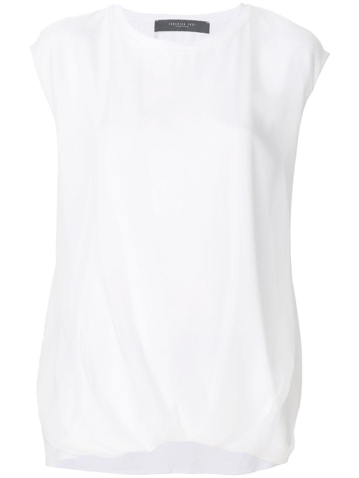 Federica Tosi Gathered Hem Blouse - White