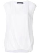 Federica Tosi Gathered Hem Blouse - White