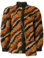 Christian Dior Pre-owned Patchwork Shearling Coat - Brown
