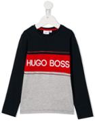Boss Kids Long Logo T-shirt - Blue