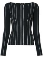 Theory Line Knit Jumper, Women's, Size: Medium, Black, Viscose/polyester