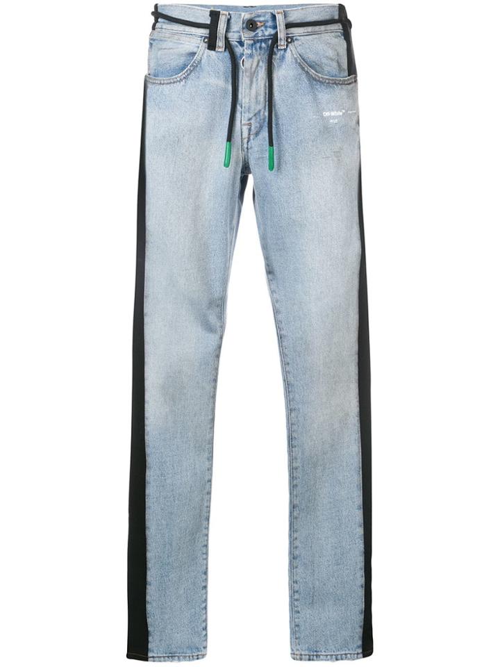 Off-white Side Stripe Jeans - Blue