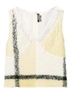Calvin Klein 205w39nyc Lace Detailed Top - Yellow
