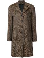 Fendi Pre-owned Fendi Leopard Long Sleeve Coat - Brown