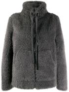 Helmut Lang Shaggy Fur Hooded Jacket - Grey