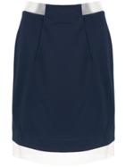 Gloria Coelho Sheer Panels Skirt - Blue