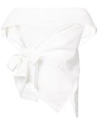 132 5. Issey Miyake Off-shoulder Blouse - White