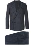 Lardini Striped Two Piece Suit - Blue