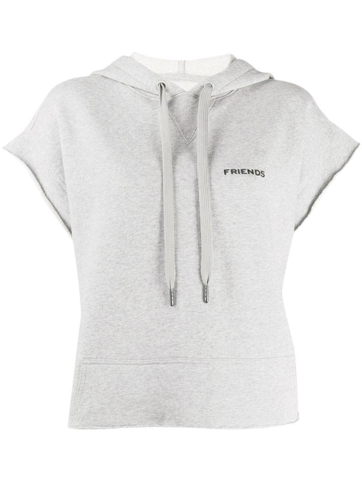 Zadig & Voltaire Friends Short Sleeve Hoodie - Grey