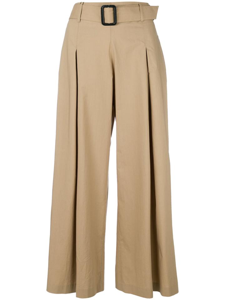 Etro Cropped Wide-leg Trousers - Nude & Neutrals