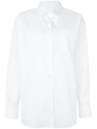 Oversized Long Sleeve Shirt, Women's, Size: 44, White, Cotton, Maison Margiela