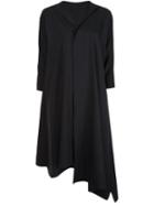 Y's Asymmetric Shirt Dress, Women's, Size: 2, Black, Wool