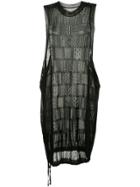 Yohji Yamamoto Vintage Sleeveless Embroidered Dress - Black