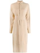 Dsquared2 Wrap Waist Shirt Dress - Neutrals