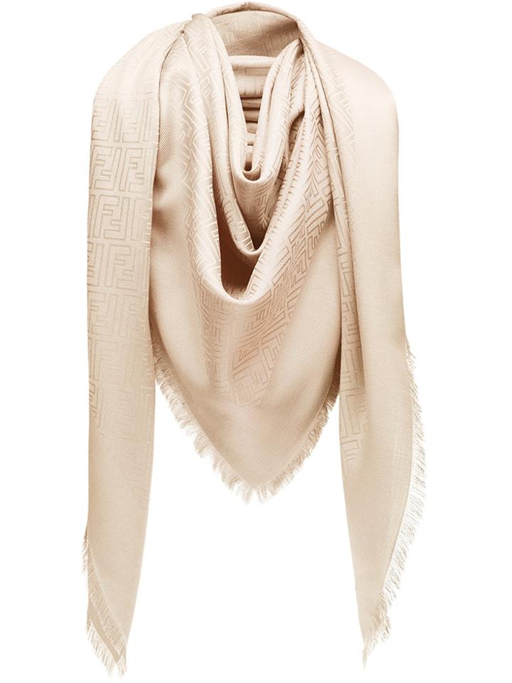 Fendi Monogram Print Scarf - Nude & Neutrals