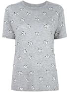 Zoe Karssen All-over Print T-shirt, Women's, Size: Medium, Grey, Lyocell/spandex/elastane