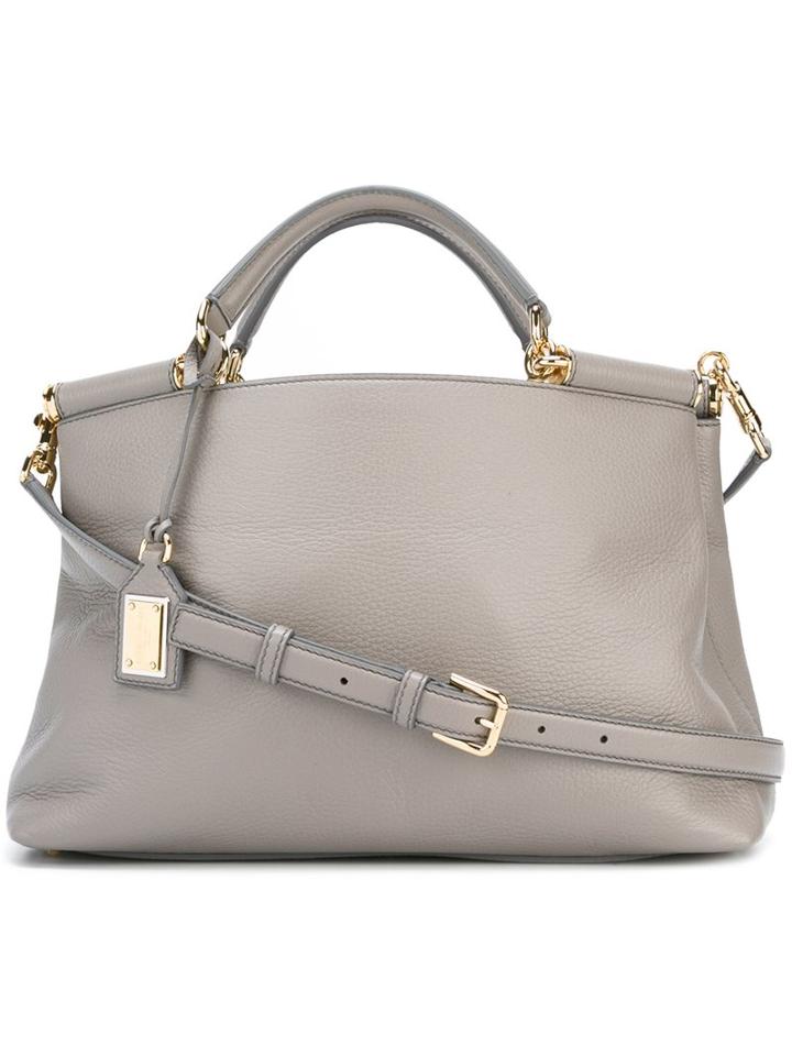 Dolce & Gabbana 'sicily' Shopper Tote, Women's, Grey