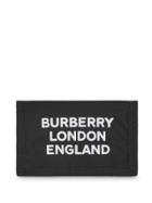 Burberry Logo Print Nylon Travel Wallet - Black
