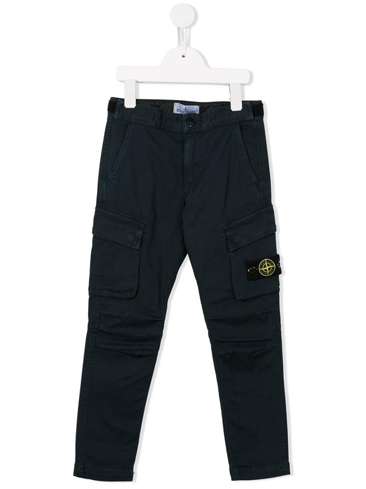 Stone Island Kids Cargo Trousers, Boy's, Size: 10 Yrs, Blue