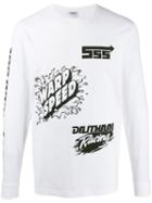 Sss World Corp Two-tone Printed Sweatshirt - White