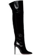 Aquazzura Alma 105 Patent Leather Boots - Black