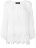 Steffen Schraut Scalloped Lace Hem Blouse, Women's, Size: 34, White, Modal