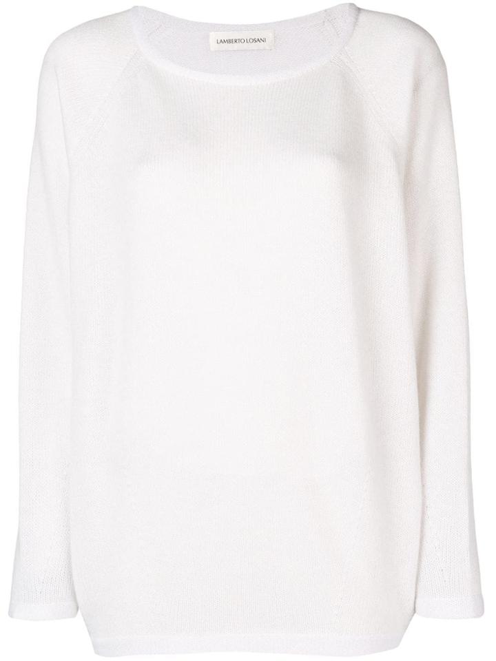 Lamberto Losani Round Neck Sweater - White