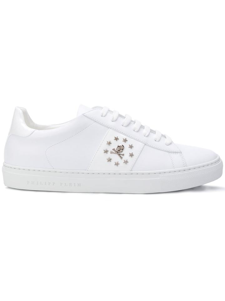 Philipp Plein Logo Plaque Low Top Sneakers - White
