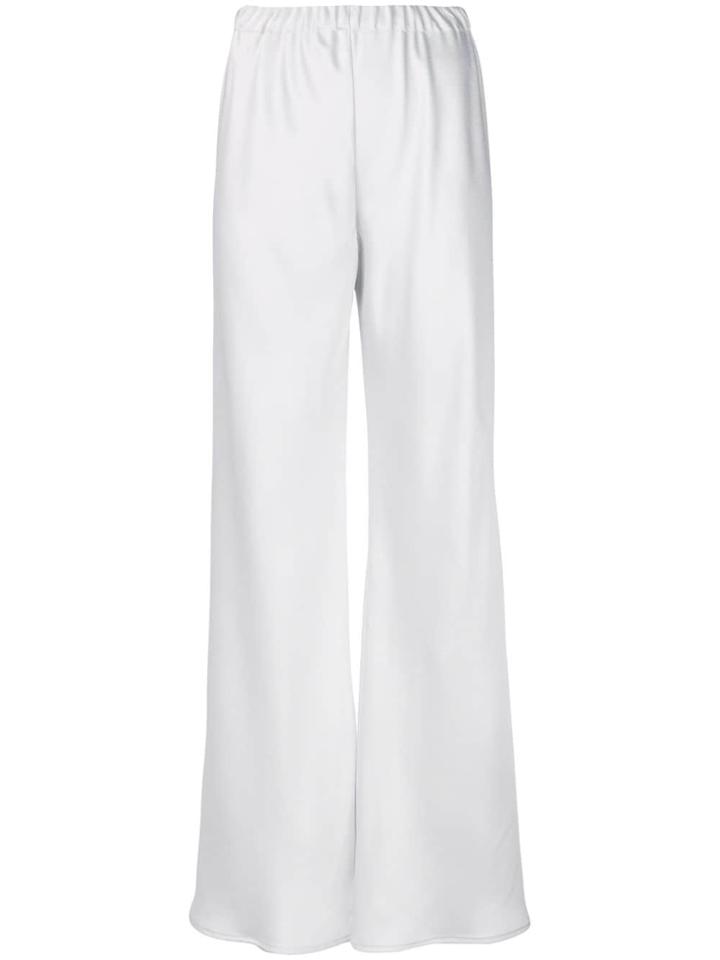 Blanca Satin Wide-leg Trousers - Grey