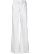 Blanca Satin Wide-leg Trousers - Grey