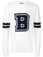 Balmain B Knitted Jumper - White