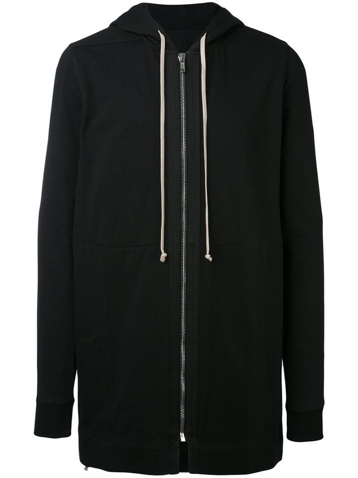 Rick Owens - Long Length Hoodie - Men - Cotton - Xs, Black, Cotton
