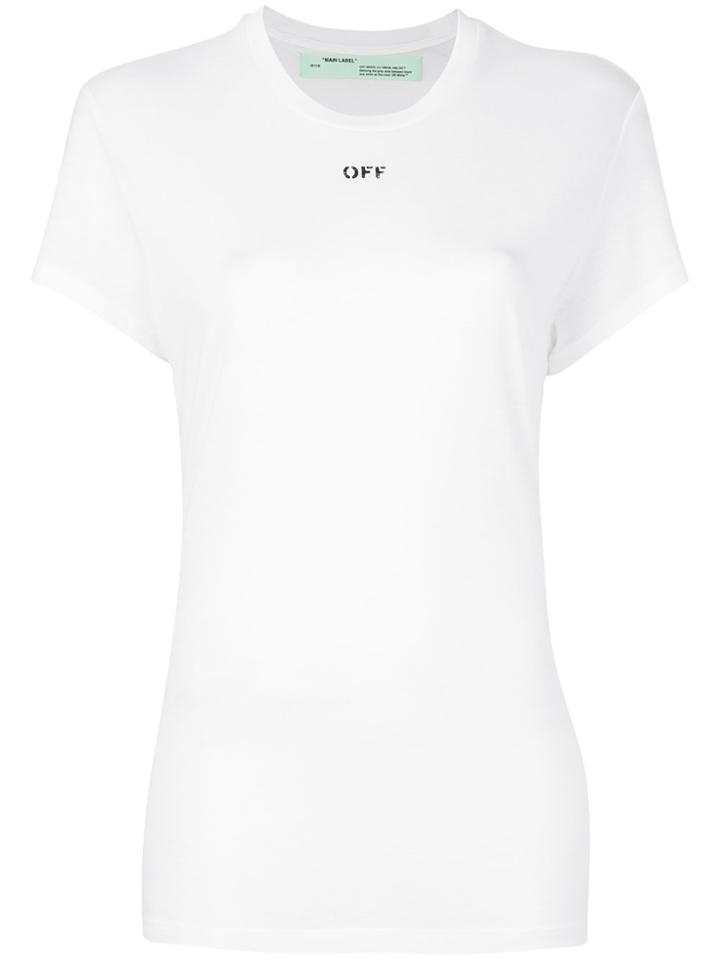 Off-white Leaf Logo Print T-shirt