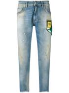 Represent Patchwork Distressed Jeans - Blue
