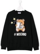 Moschino Kids Teen Teddy Bear Sweater - Black