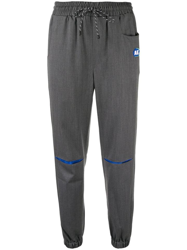 Ader Error Colored Inverted Pleats Detail At Knee - Grey