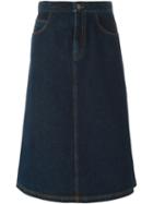 Givenchy A-line Denim Skirt