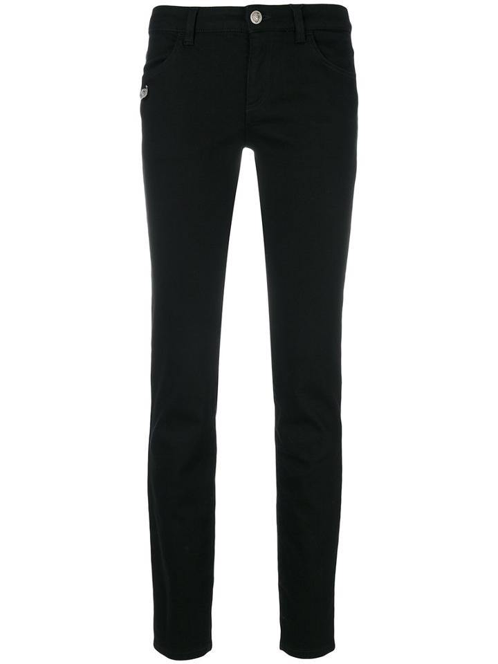 Versus - Safety Pin Detail Jeans - Women - Cotton/polyester/spandex/elastane - 27, Black, Cotton/polyester/spandex/elastane