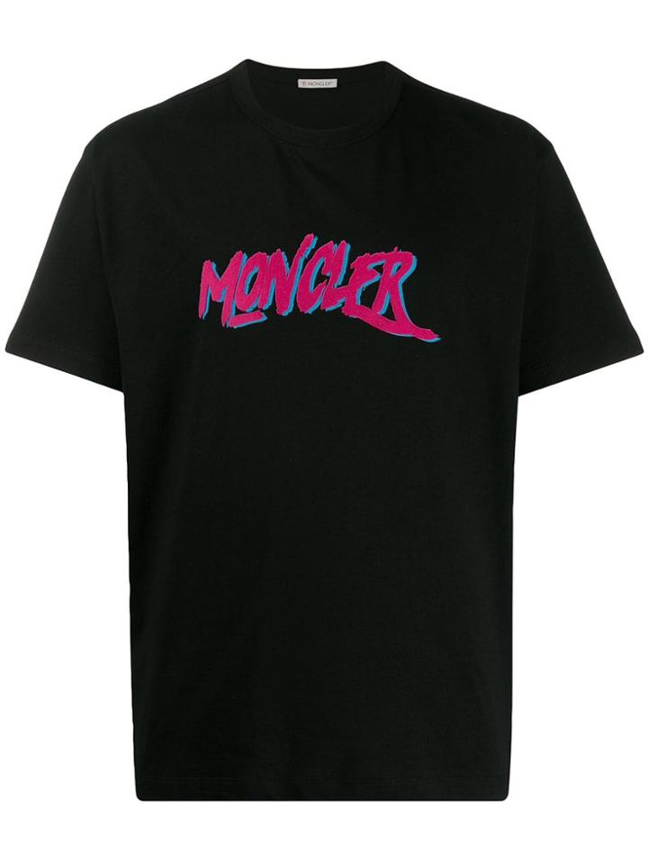 Moncler Graffiti Logo T-shirt - Black